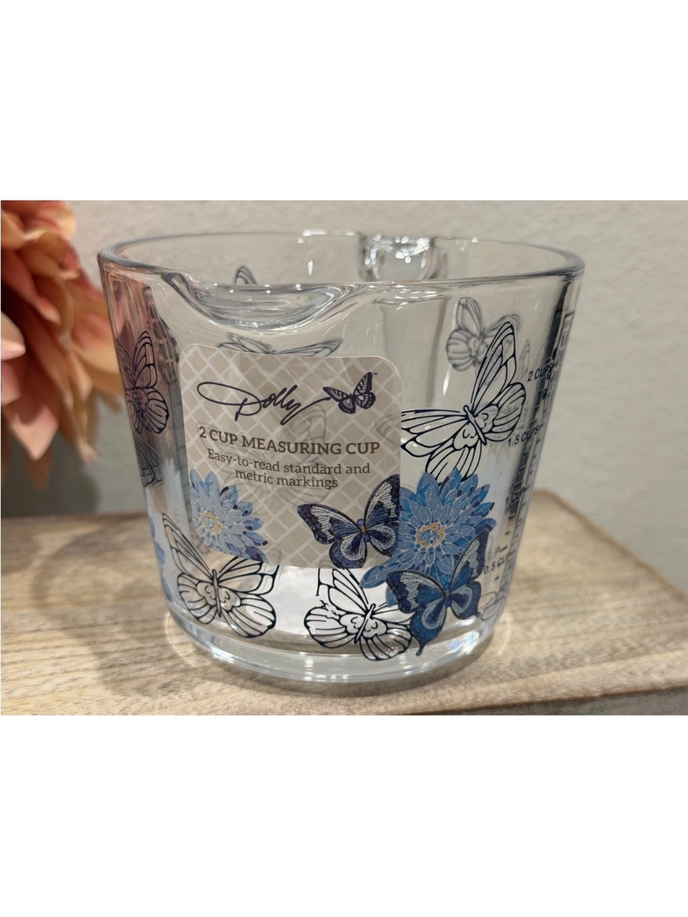 Dolly Parton 2 Cup Glass Measuring Cup Handle Guitar & Butterfly TANGO
A NEW